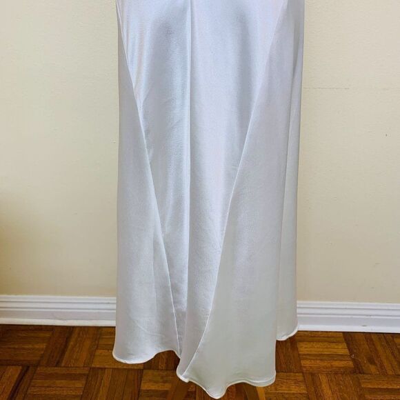 HAH Revolve Give A Midi Slip Sheen Satin Dress Medium Blanc White $198 - Picture 6 of 9